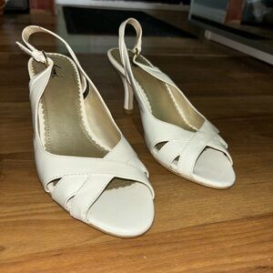 Fioni white pumps ONLY WORN ONCE !!!